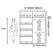 New York 2 Doors Sliding Mirrored Wardrobe 180cm