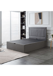 Nina Ottoman Strong Storage Bed Grey Velvet