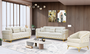 PARMA CHESTERFIELD CREAM-GOLD SOFA SET