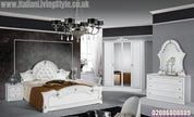 Stella Italian High Gloss 4 Door Wardrobe Bedroom Set Collection