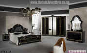 Stella Italian High Gloss 4 Door Wardrobe Bedroom Set Collection