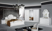 Stella Italian High Gloss 4 Door Wardrobe Bedroom Set Collection
