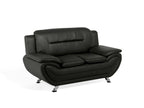 SHIRAZ 3+2 PU FAUX LEATHER SOFA SET – Black, Grey, Black-White