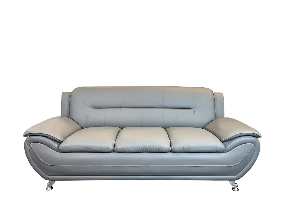 SHIRAZ 3+2 PU FAUX LEATHER SOFA SET – Black, Grey, Black-White
