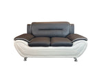 SHIRAZ 3+2 PU FAUX LEATHER SOFA SET – Black, Grey, Black-White