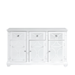 Torino White Wood Frame And 3 Drawer 3 Door Wood Sideboard Cabinet