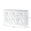 Torino White Wood Frame And 3 Drawer 3 Door Wood Sideboard Cabinet