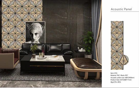 Wall Panel 010 B/ Antique M-Gold - 60x240x1.7cm per panel