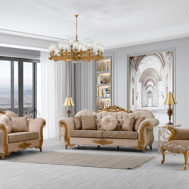 DYNASTY ARABIAN DESIGN BLACK-SILVER SOFA SET