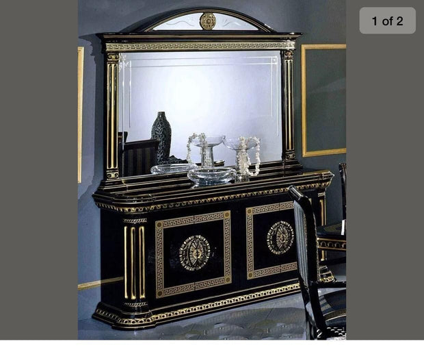 New Design Aurora Italian H-Gloss Beige/Gold Buffet Sideboard Unit H2O Design