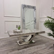Arial Chrome Legs Marble Top Coffee Table