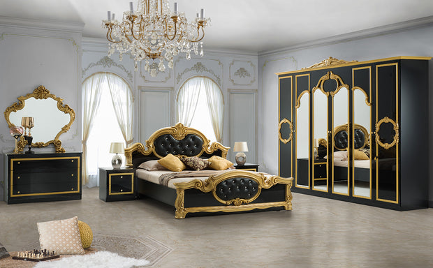 Borocoo Italian High Gloss Bedroom Set with 4 Doors Wardrobe Special Offer £999