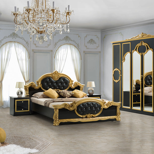 Borocoo Italian High Gloss Bedroom Set with 4 Doors Wardrobe Special Offer £999