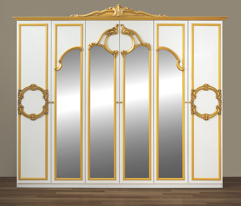 Borocoo Italian High Gloss Bedroom Set with 4 Doors Wardrobe Special Offer £999