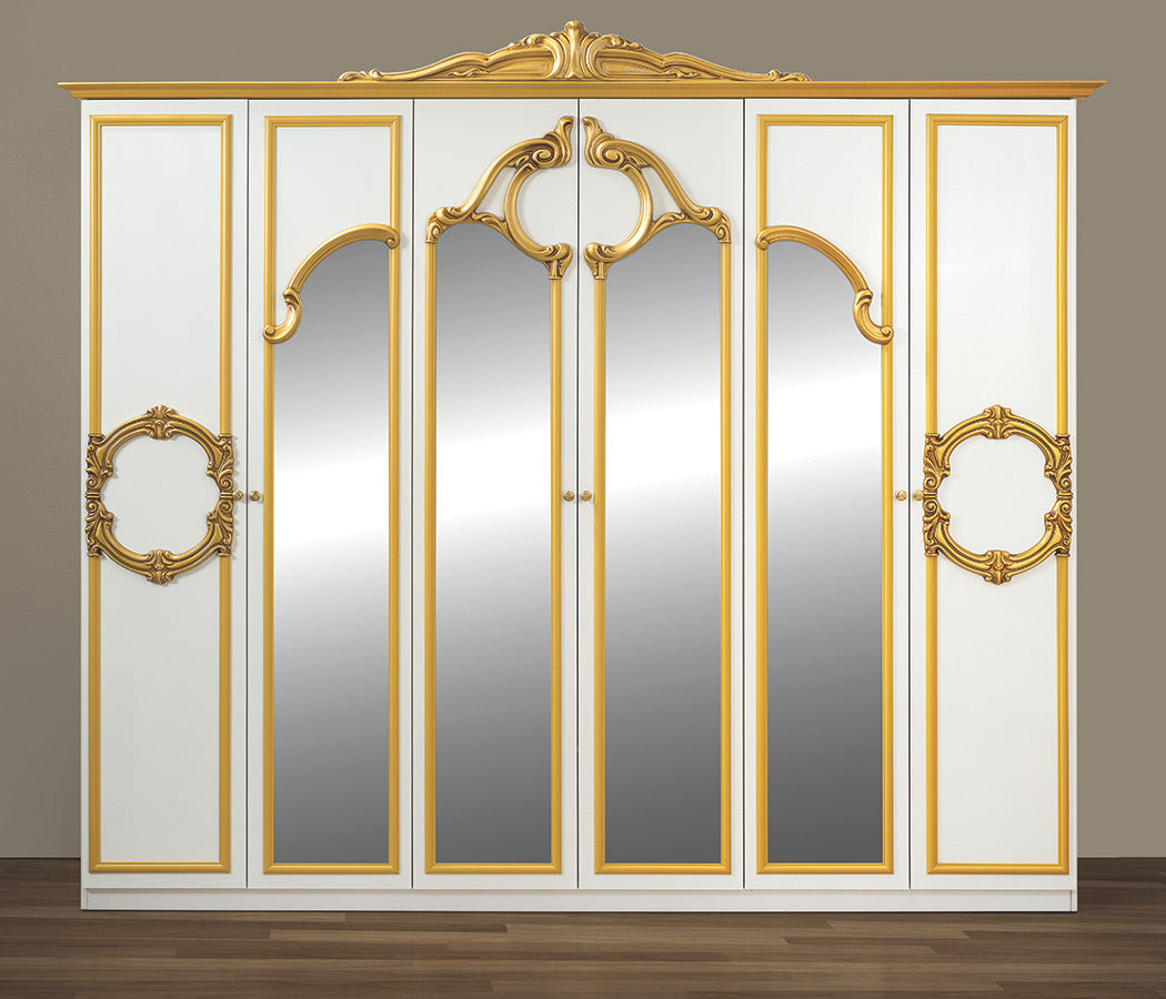 Borocoo Italian High Gloss Bedroom Set with 4 Doors Wardrobe Special Offer £999