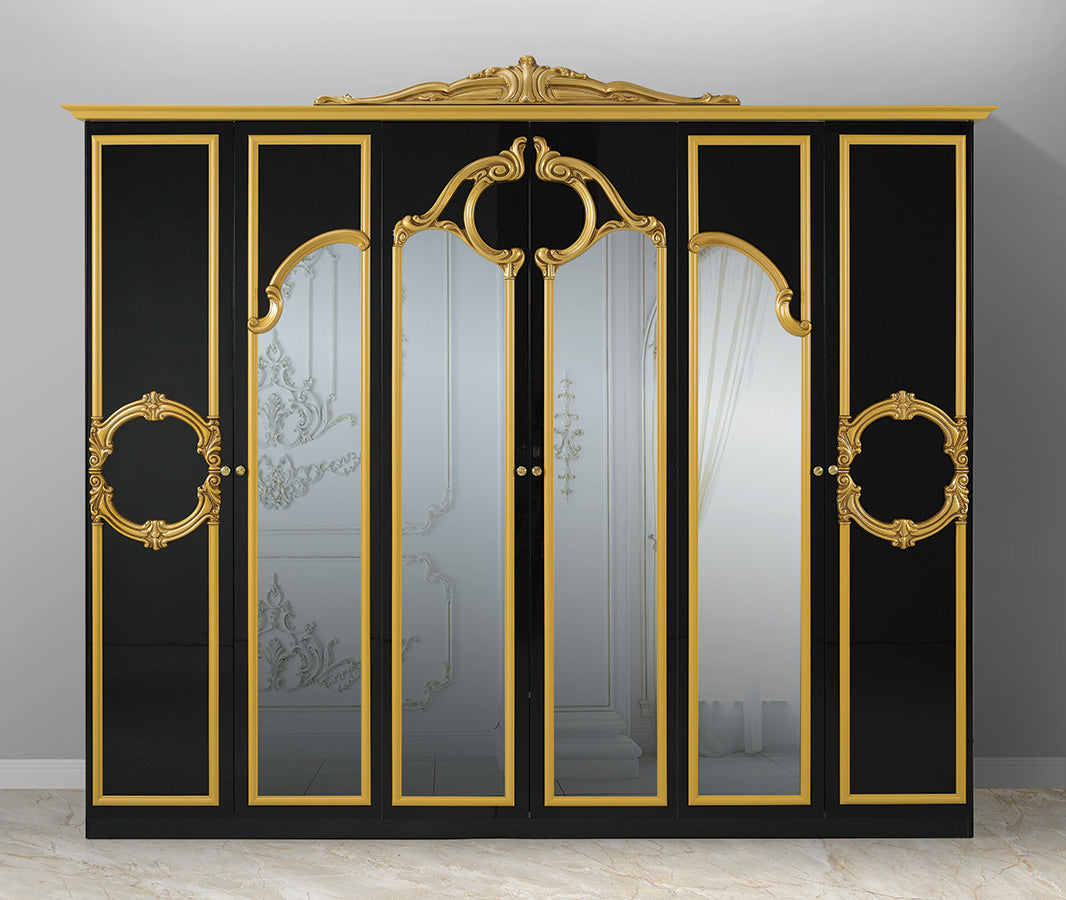 Borocoo Italian High Gloss Bedroom Set with 4 Doors Wardrobe Special Offer £999