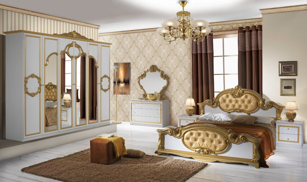 Borocoo Italian High Gloss Bedroom Set with 4 Doors Wardrobe Special Offer £999