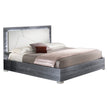 BEN COMPANY New Nicole Grey Padded HeadBoard High Gloss Italian Bedroom Set