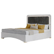 Ben Company Dalia Modern Italian High Gloss Grey-Gold With 4 Doors Wardrobe Bedroom Group