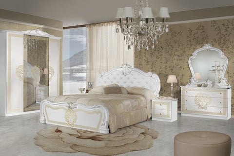 VILMA MEDUSA FACE ITALIAN 6 DOORS LARGE BEDROOM SET SPECIAL OFFER BLACK/GOLD