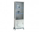 Ben Company Daniela Italian H/Gloss White/Silver 1 Door Vetrine/Display Cabinet