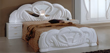 Ben Company Luxury Giada Italian High Gloss Bedroom Group White or Mahogany