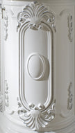 Greta Luxury Italian 4 Door Sideboard/Buffet with diamanté insert White/Silver