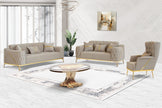 Jasmine Chesterfield Fabric Sofa Set