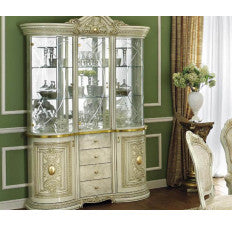 Camel Group Leonardo Ivory-Gold High Gloss Finish Italian 3 Door Display Cabinet