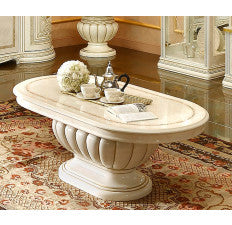 Camel Group Leonardo Ivory & Gold  Italian Coffee Table High Gloss Finish