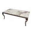 Louis Luxury Italian 1m 1.4m 1.6m 1.8m 2m White Glass Gold Dining Table