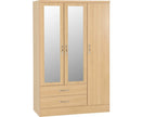 Nevada 3 Door 2 Drawer Wardrobe - Sonoma Oak Effect