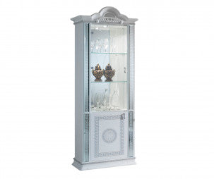 NEW VENUS CLASSIC ITALIAN LOUNG/ DINING ROOM HIGH GLOSS WHITE -SILVER  BEN COMPANY