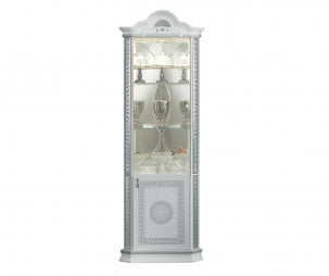 NEW VENUS CLASSIC ITALIAN LOUNG/ DINING ROOM HIGH GLOSS WHITE -SILVER  BEN COMPANY