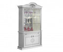 NEW VENUS CLASSIC ITALIAN LOUNG/ DINING ROOM HIGH GLOSS WHITE -SILVER  BEN COMPANY