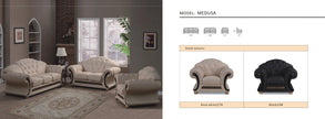 Medusa Italian Leather Sofa Suite