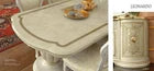 Leonardo Ivory/Gold  Round Extension Dining Set with 4 Chair Camel Group