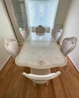 Elizabeth H2O Italian Luxury Beige Cream Dining Table & 4 Chairs H2O Design