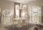 Greta Italian Large Extending Dining Table With 6 chairs-Beige/Gold Tutto Mobili
