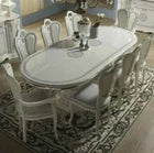 Greta Italian Large Extending Dining Table With 6 chairs-Beige/Gold Tutto Mobili