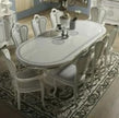 Greta Italian Large Extending Dining Table With 6 chairs-Beige/Gold Tutto Mobili