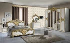 BEAUTIFULL EVA HIGH GLOSS ITALIAN 4 DOORS BEDROOM SET (6Pcs) SPECIAL OFFER £899