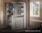 Tiffanie Italian Luxury High Gloss Beige & Gold Corner Bar Unit H2O Design