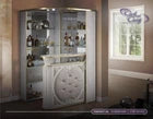 Tiffanie Italian Luxury High Gloss Beige & Gold Corner Bar Unit H2O Design