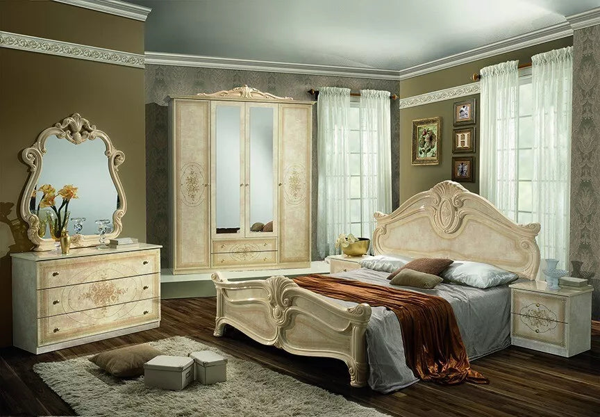Luisa Luxury High Gloss Italian 4Door Bedroom Set Now £899 (RRP£1499)