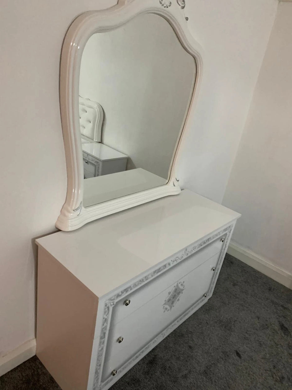 Luisa Walnut Luxury High Gloss Italian 6 Door Bedroom Set Now £1099 (RRP £1599)