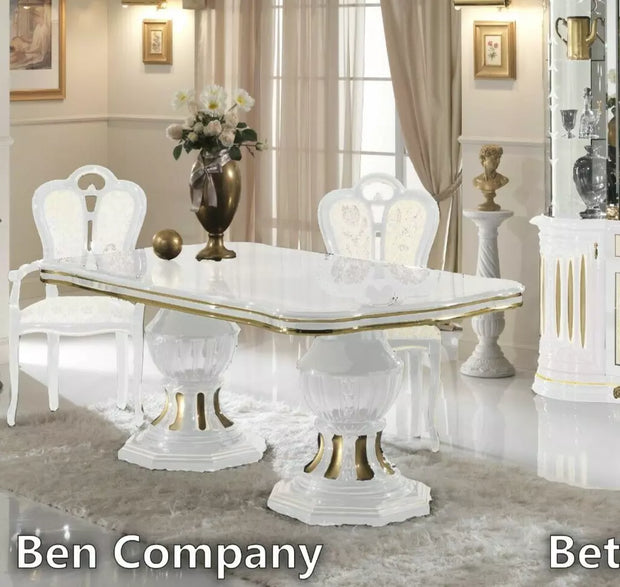 Ben Company Betty Italian Large Extendable Dining Table with 6 Chairs Now £1899