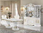 New Betty 2 Doors white/Gold Italian High Gloss Display Cabinet From Ben Company
