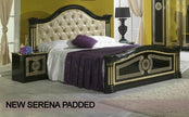 New Serena Leather Headboard Italian Bedroom Set with Dresser+Mirror+2xBedside