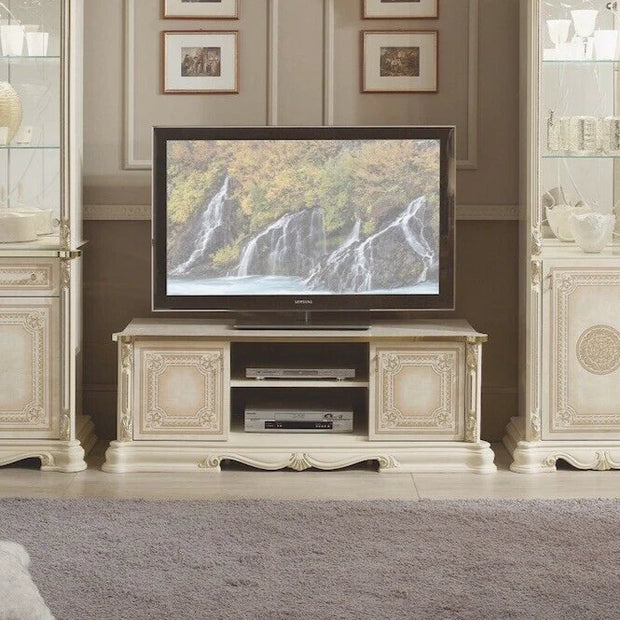 New Stunnung Greta Italian Beautiful TV Cabinet Cream/Gold Tutto Mobili